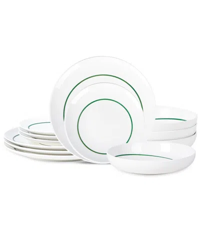 Stone Lain Luna 12pc Porcelain Dinnerware Set In Green