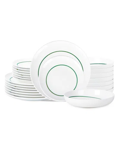 Stone Lain Luna 24 Pc. Dinnerware Set, Service For 8 In White