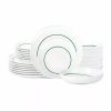 Stone Lain Luna 24-pc. Porcelain Dinnerware Set In Green
