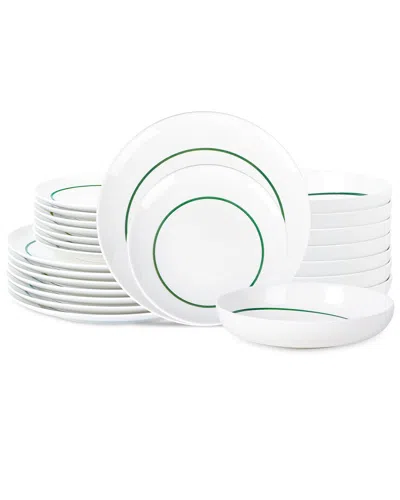 Stone Lain Luna 24pc Porcelain Dinnerware Set In White