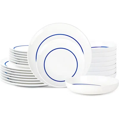 Stone Lain Luna Porcelain 24-piece Dinnerware Set In White