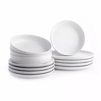Stone Lain Macchio Stoneware 12-pc. Dinnerware Set In White