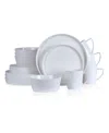 Stone Lain Madeline Bone China 16 Pc. Dinnerware Set, Service For 4 In White