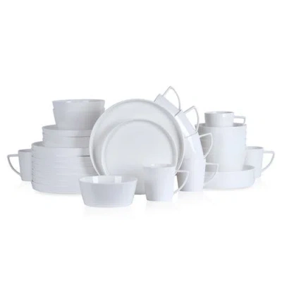 Stone Lain Madeline Bone China 32-piece Dinnerware Set In White