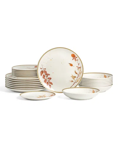 Stone Lain Maple 24-pc. Dinnerware Set, Service For 8 In White