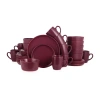 Stone Lain Michelle 32-pc. Stoneware Dinnerware Set In Red