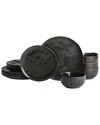 Stone Lain Mirella 12pc Dinnerware Set In Black