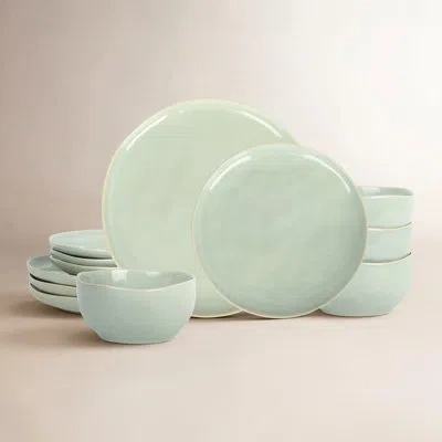 Stone Lain Mirella 12-piece Dinnerware Set Stoneware In Green