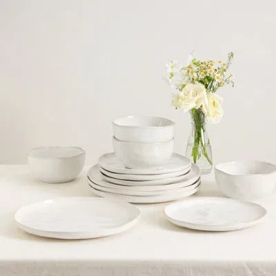 Stone Lain Mirella 12-piece Dinnerware Set Stoneware In White