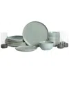 Stone Lain Mirella 16pc Stoneware Dinnerware Set With Borosilicate Glass