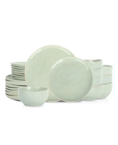 Stone Lain Mirella 24 Pc. Dinnerware Set, Service For 8 In Green