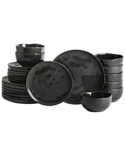 Stone Lain Mirella 24pc Dinnerware Set In Black