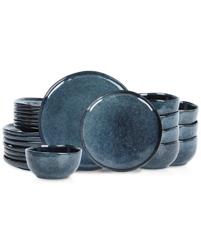 Stone Lain Mirella 24pc Dinnerware Set Blue In Gray