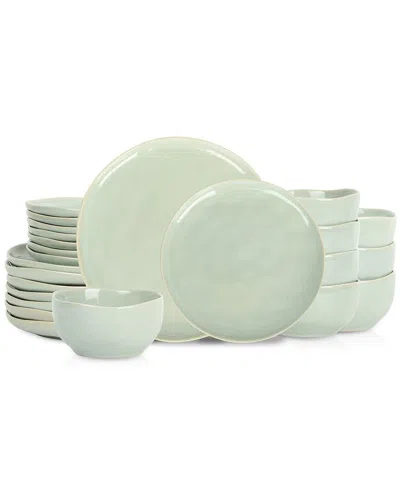 Stone Lain Mirella 24pc Dinnerware Set Light Green In Gray