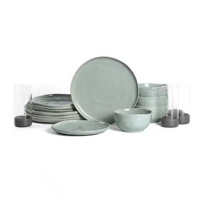 Stone Lain Mirella 4-pc. Stoneware Dinnerware Set In Gray