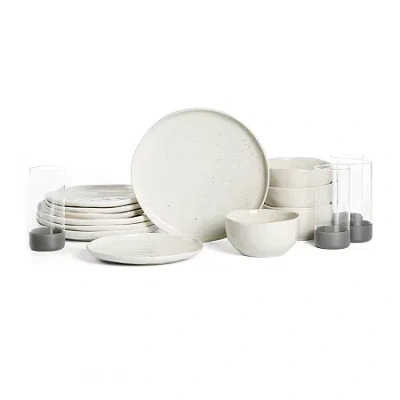 Stone Lain Mirella 4-pc. Stoneware Dinnerware Set In Neutral