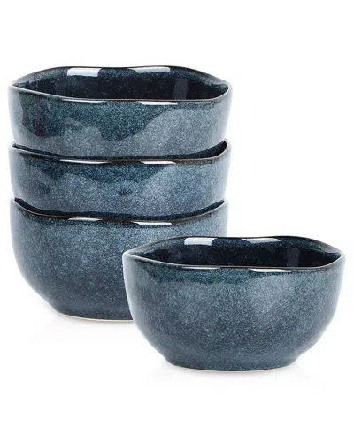 Stone Lain Mirella 4pc Bowl Set Blue In Animal Print
