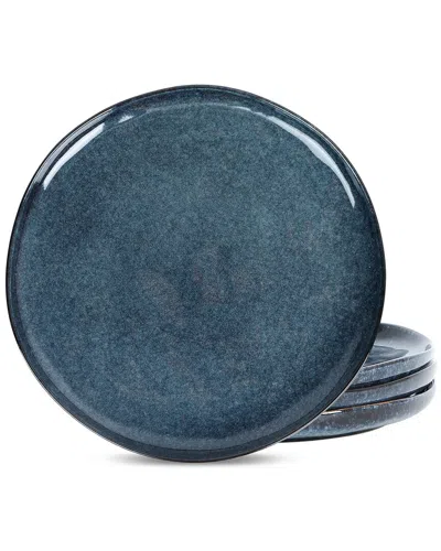 Stone Lain Mirella 4pc Dinner Plate Set Blue In Animal Print