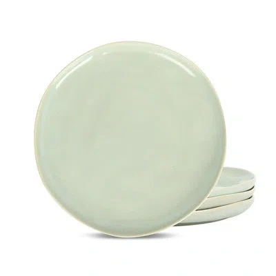Stone Lain Mirella 4-piece Dinner Plate Set Stoneware In Green