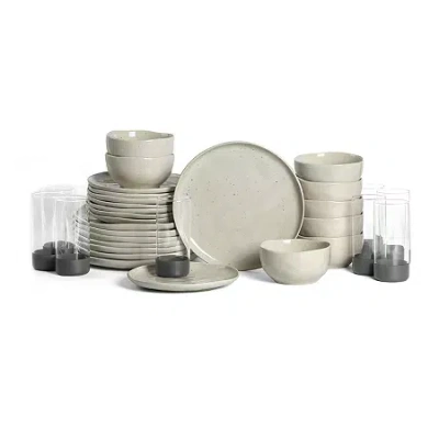 Stone Lain Mirella 8-pc. Stoneware Dinnerware Set In Green