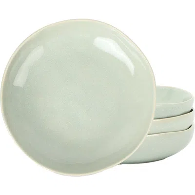 Stone Lain Mirella Stoneware 4-piece Pasta Bowl Set In Green