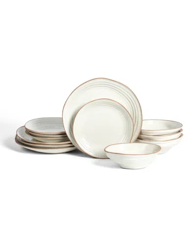 Stone Lain Nami 12 Pc. Dinnerware Set, Service For 4 In White