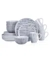 Stone Lain Nova Stoneware 16-piece Dinnerware Set In White