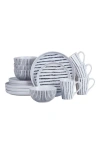 Stone Lain Nova Stoneware 16-piece Dinnerware Set In Black