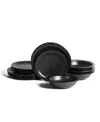 Stone Lain Oasis 12 Pc. Dinnerware Set, Service For 4 In Black