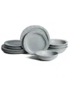 Stone Lain Oasis 12pc Stoneware Dinnerware Set