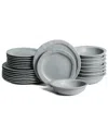 Stone Lain Oasis 24pc Stoneware Dinnerware Set