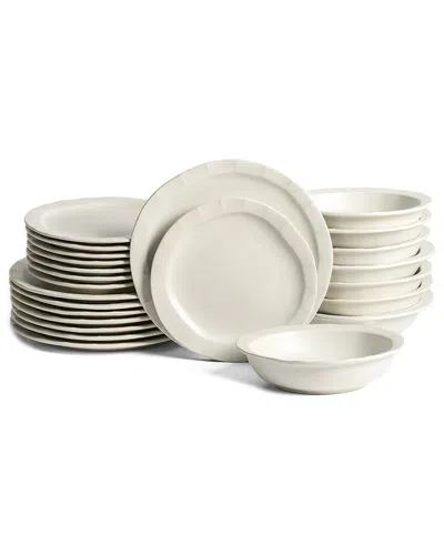 Stone Lain Oasis 24pc Stoneware Dinnerware Set In Neutral