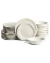 Stone Lain Oasis 24pc Stoneware Dinnerware Set In White