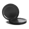 Stone Lain Oasis 4-pc. Stoneware Dinner Plate In Black