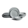 Stone Lain Oasis 4-pc. Stoneware Dinnerware Set In Gray
