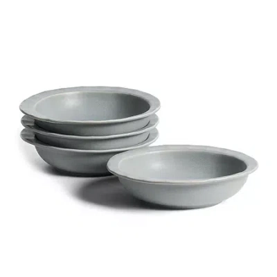 Stone Lain Oasis 4-pc. Stoneware Pasta Bowl In Gray