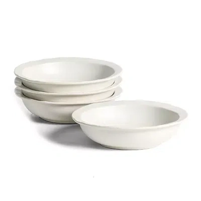 Stone Lain Oasis 4-pc. Stoneware Pasta Bowl In White