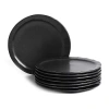 Stone Lain Oasis 8-pc. Stoneware Dinner Plate In Black