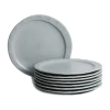 Stone Lain Oasis 8-pc. Stoneware Dinner Plate In Gray