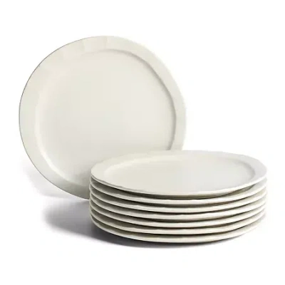 Stone Lain Oasis 8-pc. Stoneware Dinner Plate In White