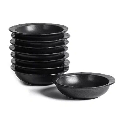 Stone Lain Oasis 8-pc. Stoneware Pasta Bowl In Black