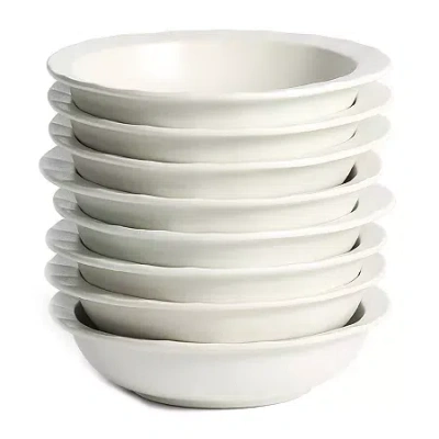 Stone Lain Oasis 8-pc. Stoneware Pasta Bowl In White