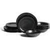 Stone Lain Oasis Stoneware 12-piece Dinnerware Set In Black