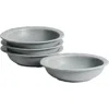 Stone Lain Oasis Stoneware 4-piece Pasta Bowl Set In Gray