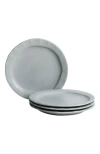 Stone Lain Oasis Stoneware 4-piece Salad Plate Set In Gray