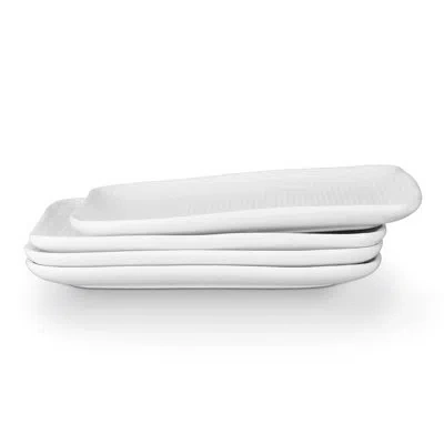 Stone Lain Olivia Salad Plate Set Stoneware In White