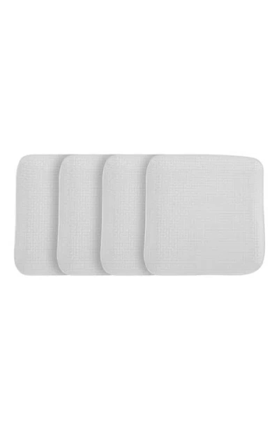 Stone Lain Olivia Stoneware 4-piece Salad Plate Set In White