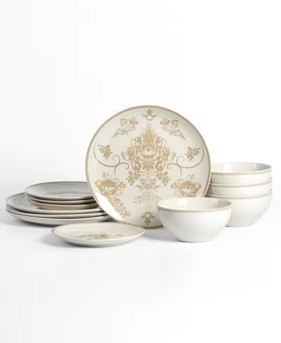 Stone Lain Opal 12-piece Dinnerware Set, Service For 4 In Brown