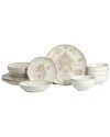 Stone Lain Opal 16-piece Dinnerware Set Stoneware In White