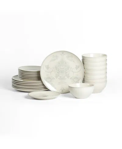Stone Lain Opal 24-piece Dinnerware Set, Service For 8 In White